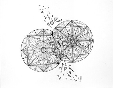 Intricate ink drawing