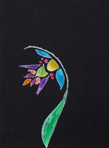 Soft pastel abstraction of a flower reconstructing after an explosion of change