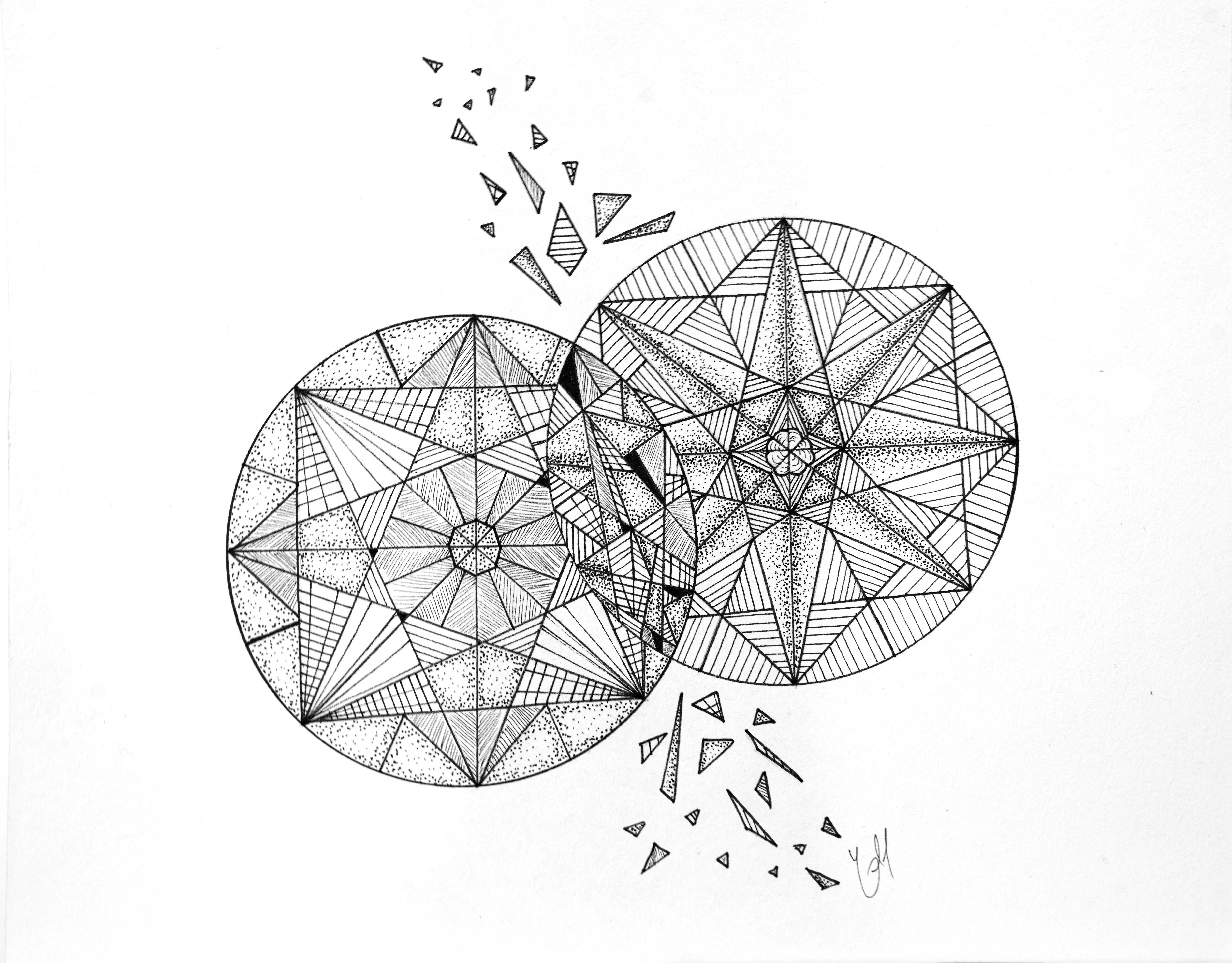 Intricate ink drawing